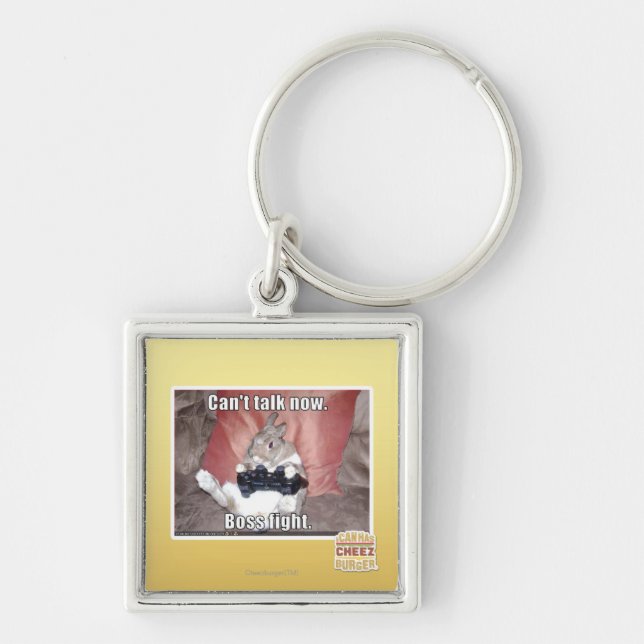Can't talk now, boss fight. key ring (Front)