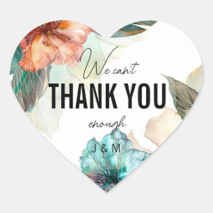 Can't thank you enough Hibiscus Serenade Paradise Heart Sticker