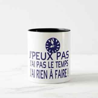 can't time do nothing citation clock Two-Tone coffee mug