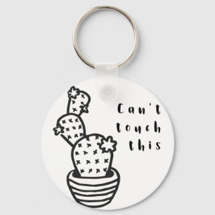 Cant Touch Cactus Key Ring