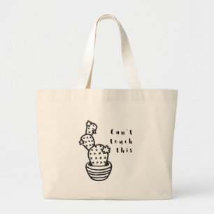 Cant Touch Cactus Large Tote Bag
