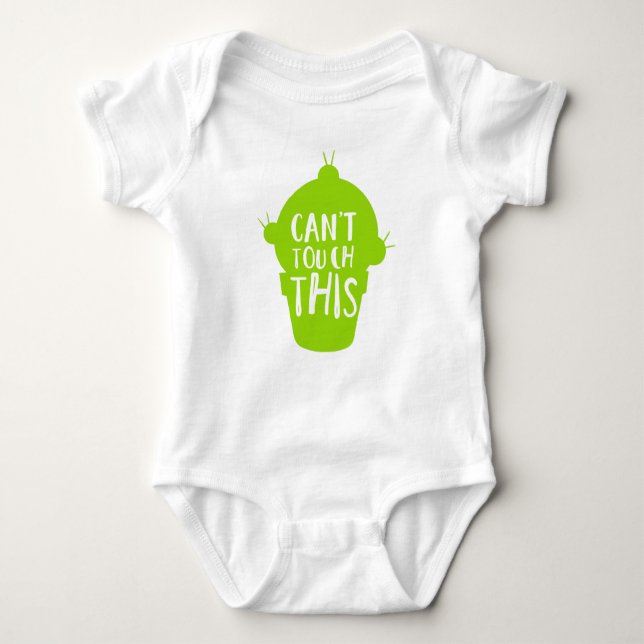 Can't Touch This, Cactus, Cacti, Succulent, Plant Baby Bodysuit (Front)
