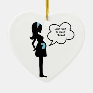 Can't wait to meet Nonna T-Shirt Ceramic Tree Decoration