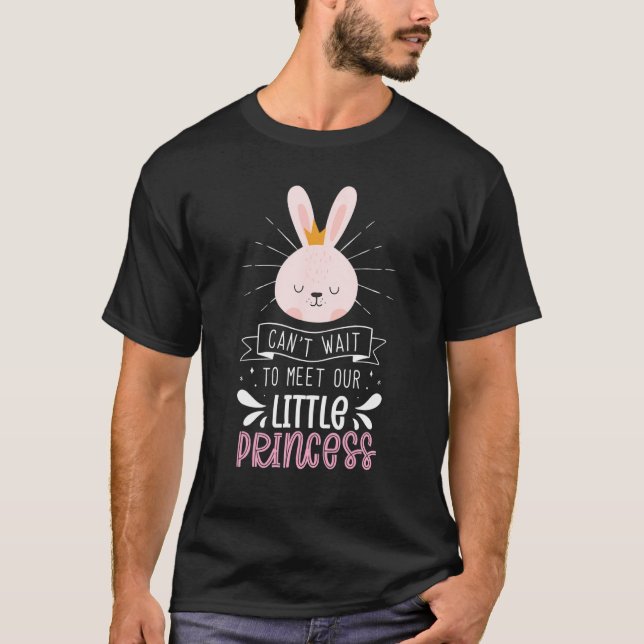 Can't Wait To Meet Our Little Prince Bunny Gender  T-Shirt (Front)