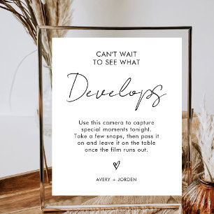 Can't Wait to See What Develops Wedding Disposable Poster