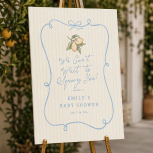 Can't Wait To Squeeze You Baby Shower Welcome Poster