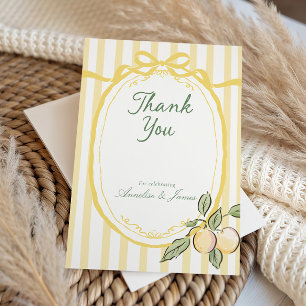 Can't Wait to Squeeze You Citrus Baby Shower Thank You Card