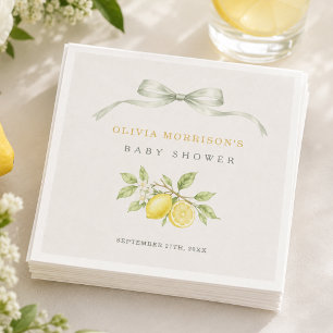 Can't Wait to Squeeze You Lemon Baby Shower Napkin