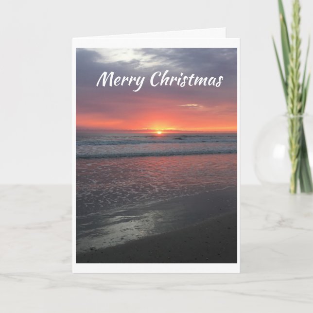 *CAN'T WAIT TO WALK THE BEACH WITH YOU* CHRISTMAS CARD (Front)
