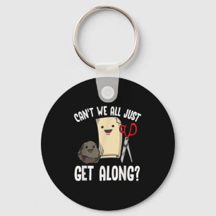 Can't We All Just Get Along_ Rock Paper Scissors F Key Ring