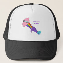 Can't we be friends lanyard fish and plankton hat