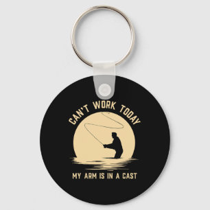 Can't Work Today My Arm Is In A Cast - Funny Fly F Key Ring