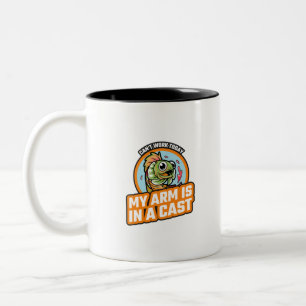 Cant Work Today My Arm Is In A Cast Two-Tone Coffee Mug