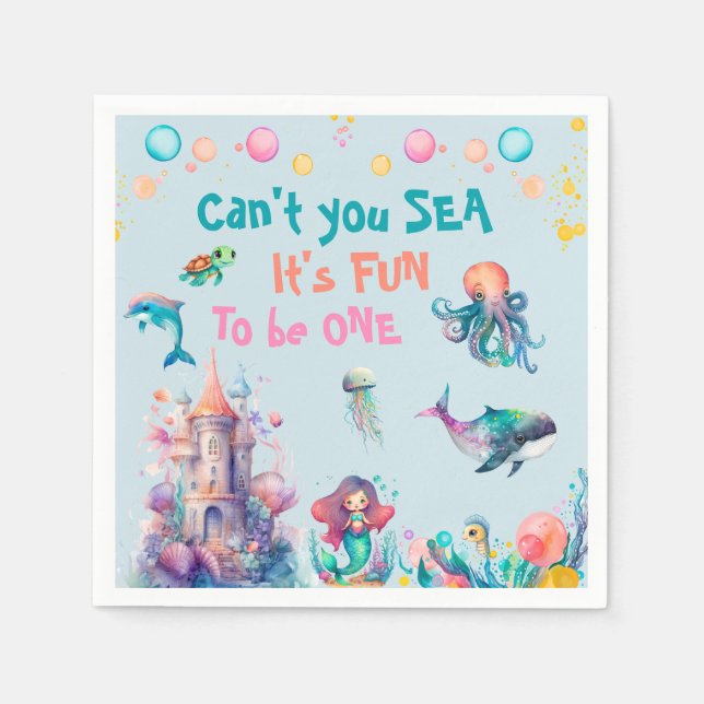 Can't You Sea It's Fun To Be One  Napkin (Front)