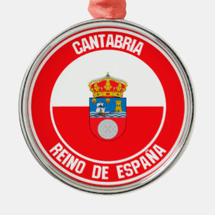 Cantabria Round Emblem Metal Ornament