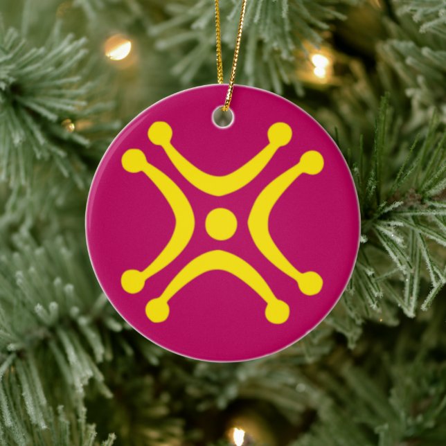 Cantabrian Lábaru Flag Ceramic Ornament (Tree)