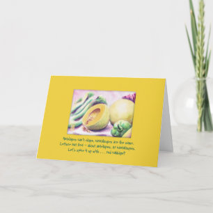 Cantalopes & Veggies Humourous Thinking of You Card