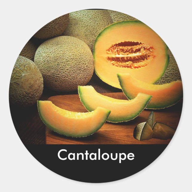 Cantaloupe Classic Round Sticker (Front)