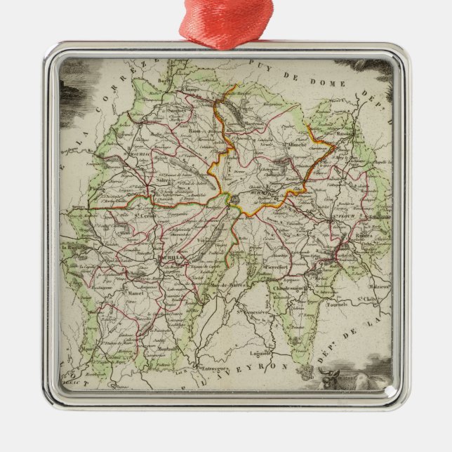 Cantaloupe Metal Tree Decoration (Front)