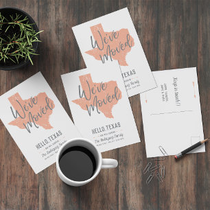 Cantaloupe We've Moved - Texas Announcement Postcard