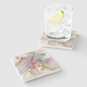 CANTATA in PASTEL MAJOR Abstract Art Stone Coaster