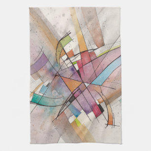 CANTATA in PASTEL MAJOR Abstract Art Tea Towel