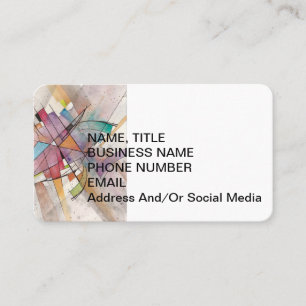 CANTATA in PASTEL MAJOR Abstract Art Watercolor Business Card