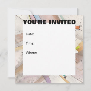 CANTATA in PASTEL MAJOR Abstract Party Invitation