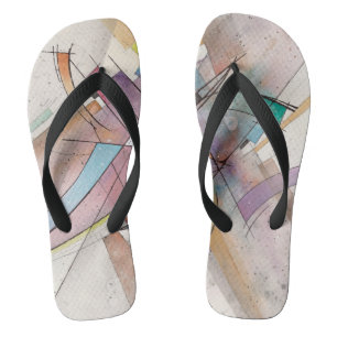 CANTATA in PASTEL MAJOR Abstract Watercolor Art Thongs