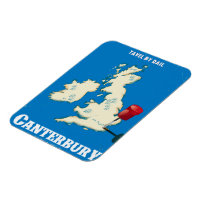 Canterbury British Isles vintage rail poster