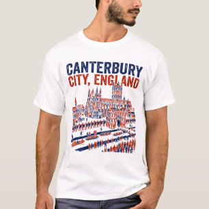 Canterbury Cathedral and River Stour England Scene T-Shirt