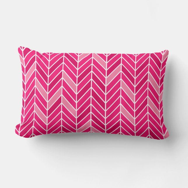 Cantilevered Chevron narrow | fuschia Lumbar Cushion (Front)