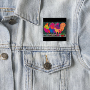 Cantina Roosters 15 Cm Square Badge