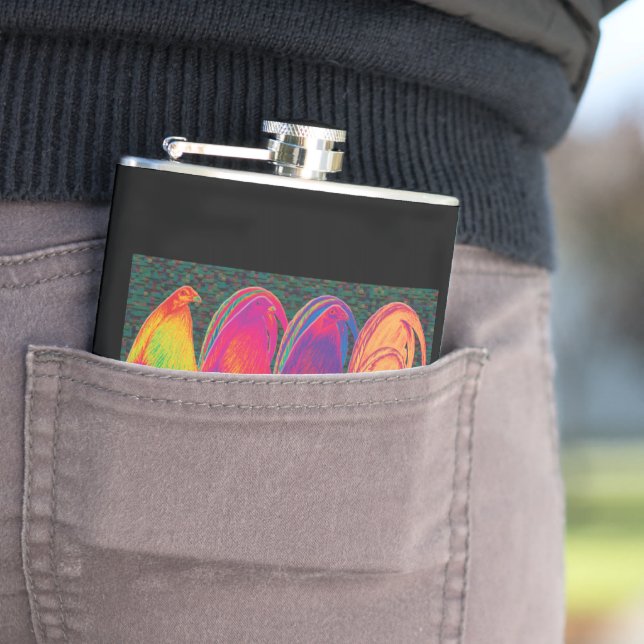 Cantina Roosters Hip Flask (In Situ)