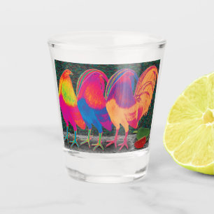 Cantina Roosters Shot Glass