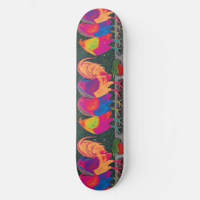 Cantina Roosters Skateboard (Front)