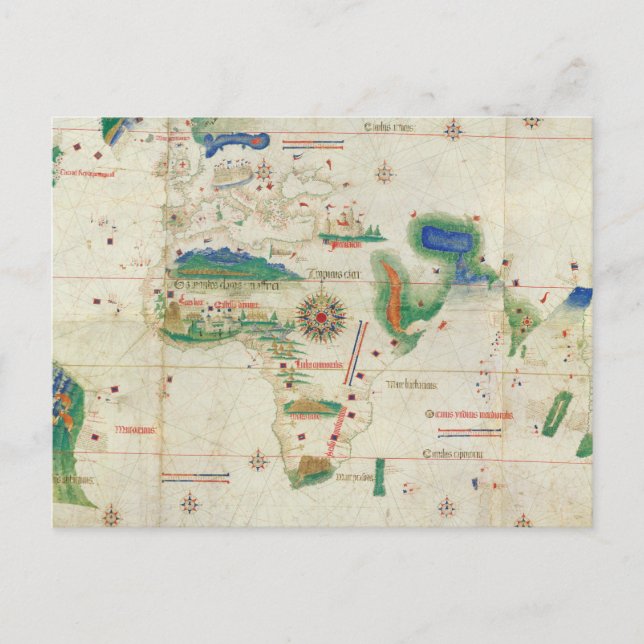 Cantino Planisphere | 1502 Postcard (Front)