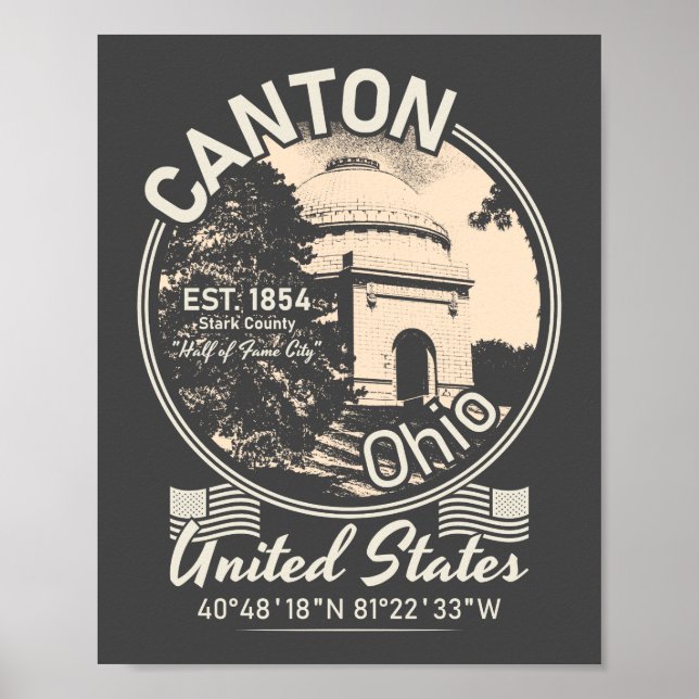 CANTON CITY - OHIO VINTAGE POSTER (Front)