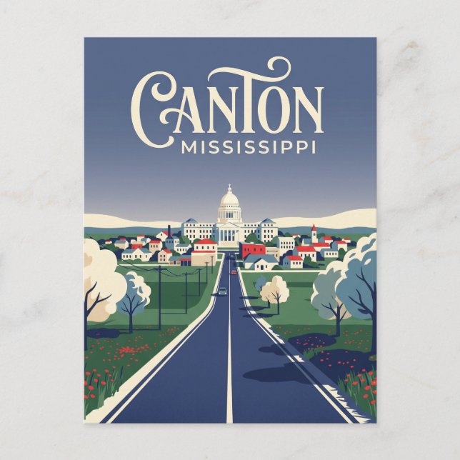 Canton Mississippi Postcard (Front)
