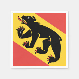 Canton of Bern flag Switzerland symbol Napkin