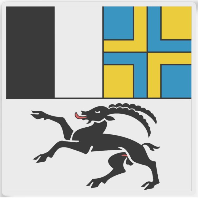 Canton of Graubünden flag, Switzerland (Front)