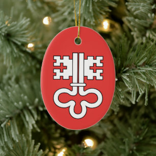 Canton of Nidwalden coat of arms Ceramic Ornament