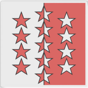 Canton of Valais flag, Switzerland