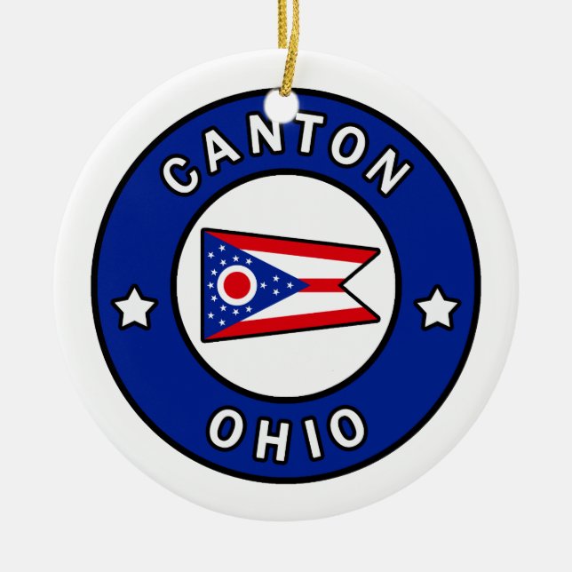 Canton Ohio Ceramic Ornament (Front)