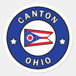 Canton Ohio Classic Round Sticker