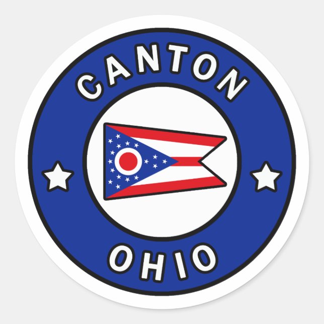 Canton Ohio Classic Round Sticker (Front)