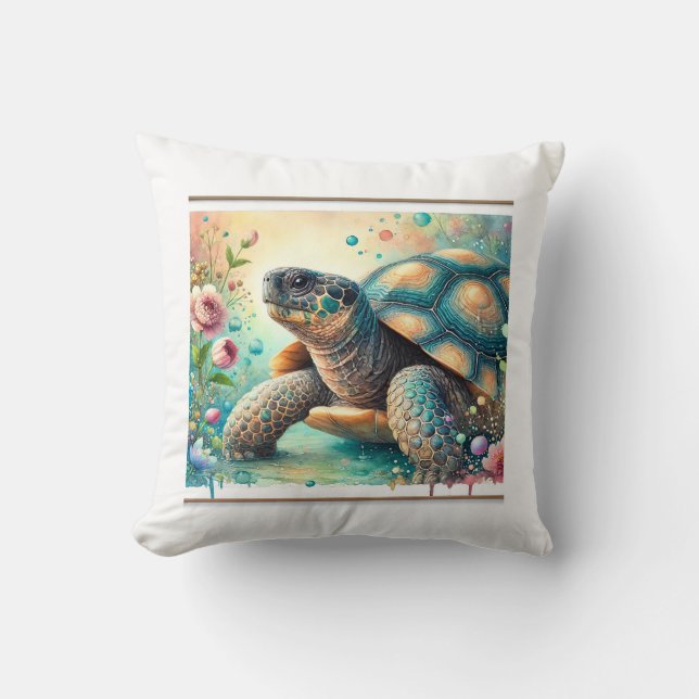 Cantors giant softshell turtle 060824AREF136 - Wat Cushion (Front)