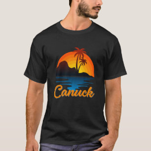Canuck Vancouver Palm Tree Island Sunset Canada T-Shirt