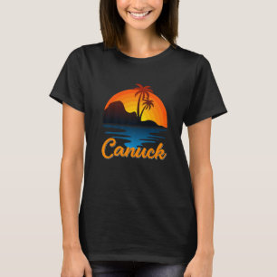 Canuck Vancouver Palm Tree Island Sunset Canada T-Shirt