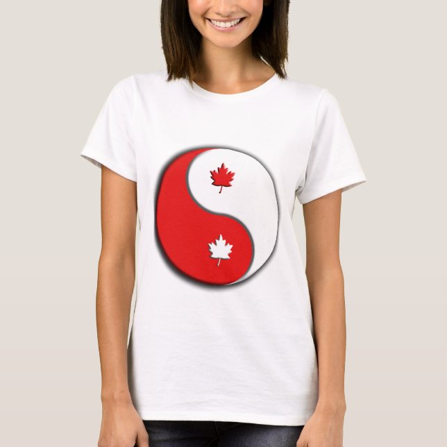 canuck yin yang T-Shirt (Front)